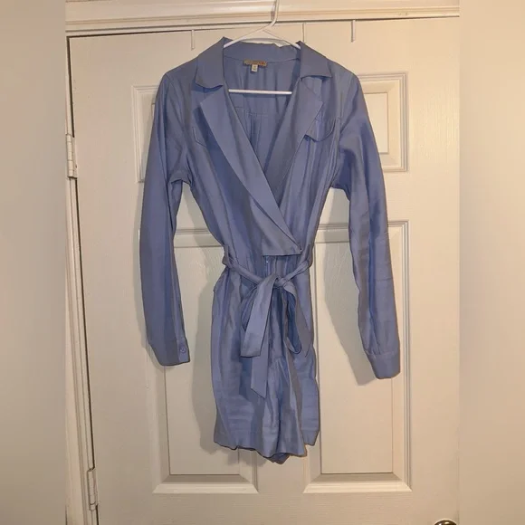 Gianni Bini Collared Long Sleeve Romper - Picture 2 of 4